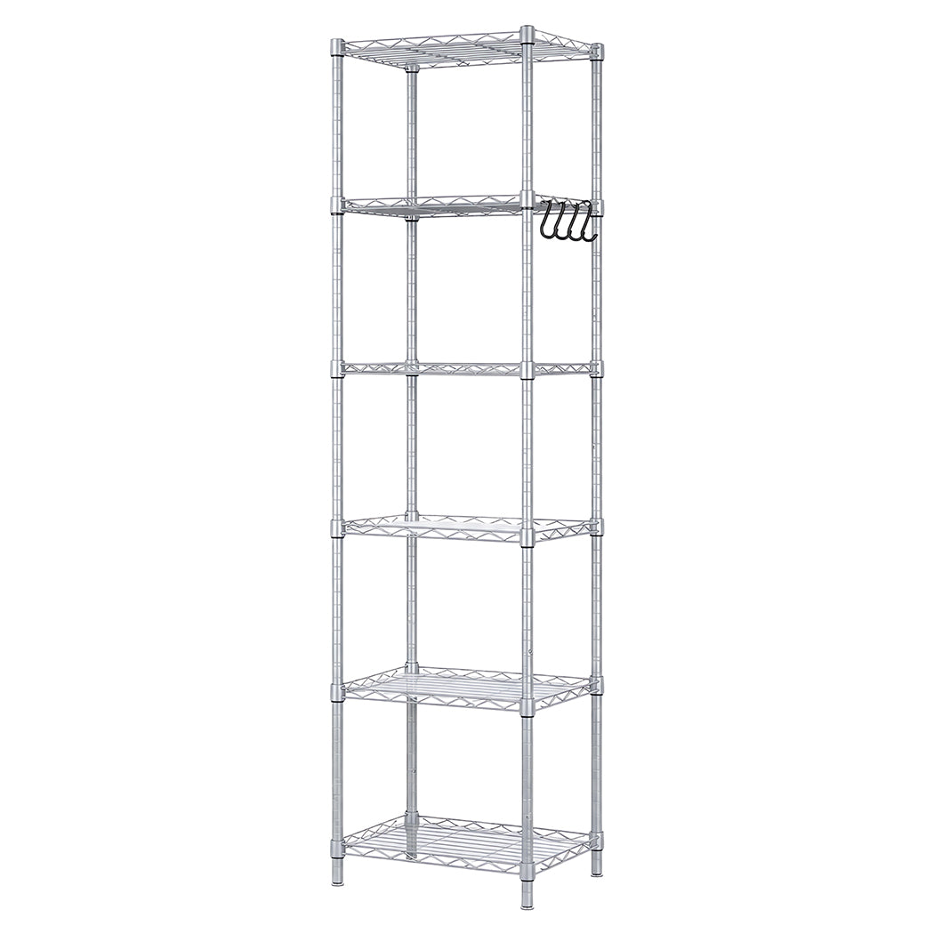 Shelving Unit 6 Tier Adjustable 42x32x161cm