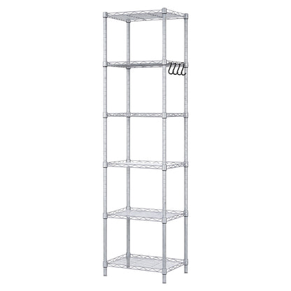 Shelving Unit 6 Tier Adjustable 42x32x161cm