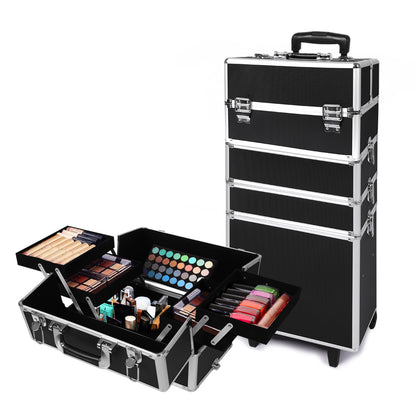 Professional Cosmetic Case Makeup Trolley Black