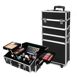 Professional Cosmetic Case Makeup Trolley Black