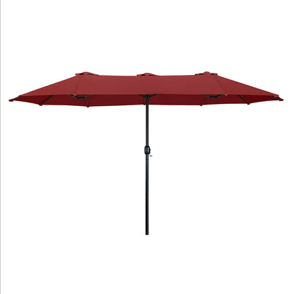 Large Red Patio Umbrella 200x380x233cm