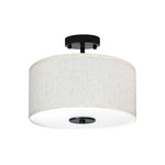 Modern LED Pendant Lights with Linen Shade