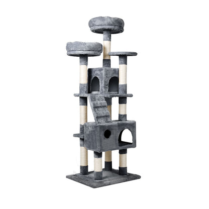Cat Tree Scratching Post Grey 35x40x141cm