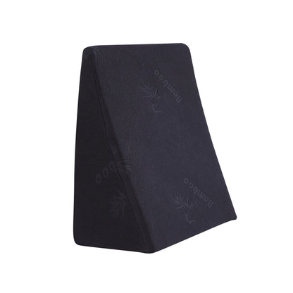 2x Cool Gel Memory Foam Bed Wedge Pillow Black 25x2