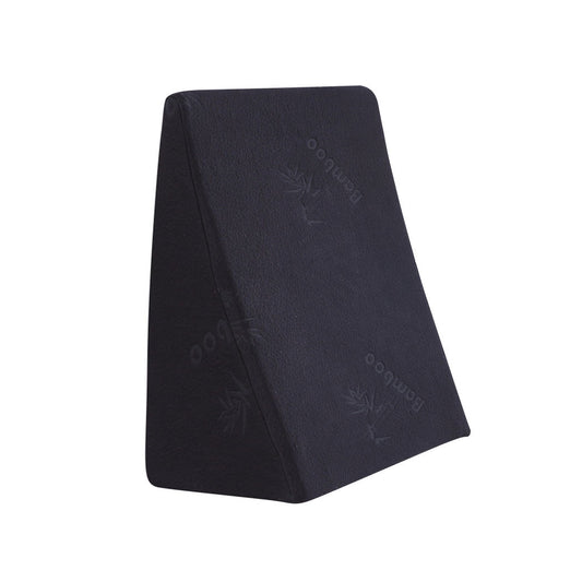 2x Cool Gel Memory Foam Bed Wedge Pillow Black 25x2