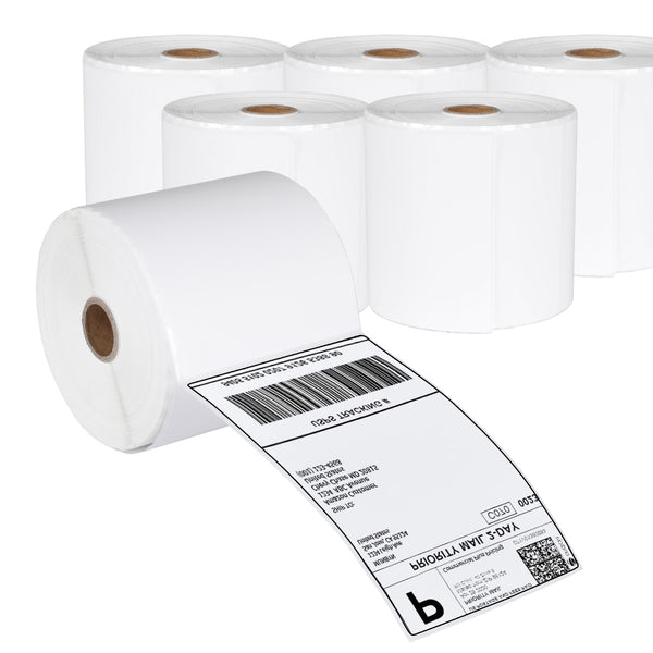  6 Rolls Direct Thermal Labels Barcode
