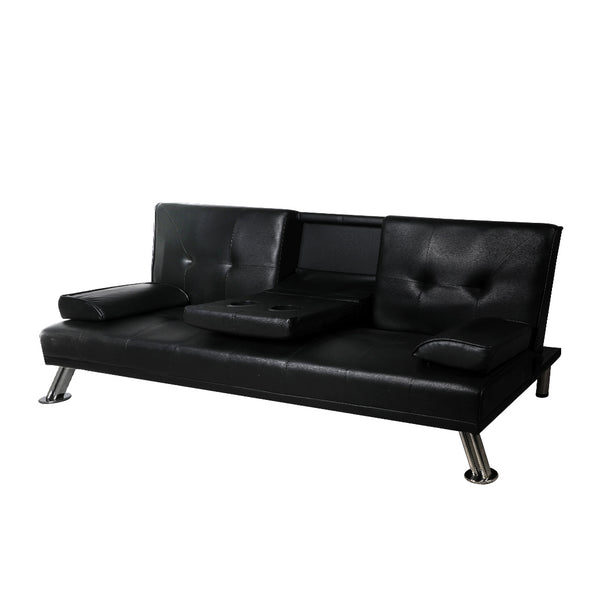  Sofa Bed Adjustable Recliner Black