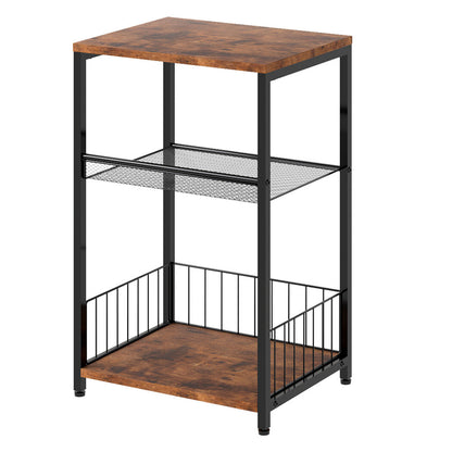 3-Tier Side Table Storage 40x30x60cm