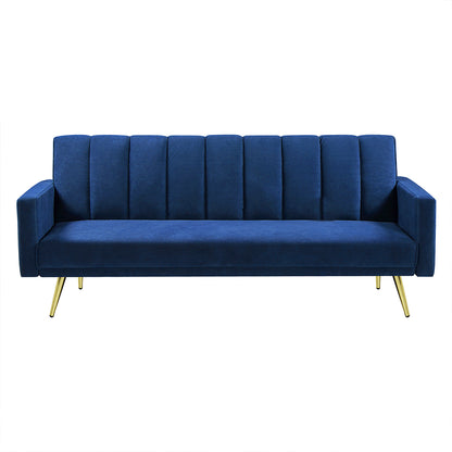 Stylish Sofa Bed Convertible Velvet Lounge Recliner Couch Sleeper 3