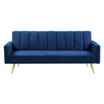 Stylish Sofa Bed Convertible Velvet Lounge Recliner Couch Sleeper 3