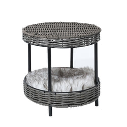 Rattan Pet Bed Elevated Raised