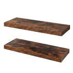 Floating Wall Shelves 2 Pack Brown 60cm | HomeAndLiving