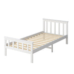 Single Size Bed Frame Wooden White