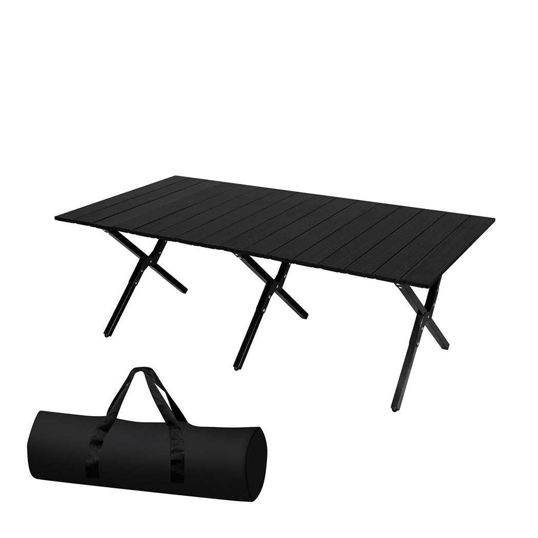 Versatile Folding Camping Table Portable Black  Scandi Inspired