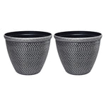 Outdoor Plant Pots 30cm Plastic Planters 2pk | HomeAndLiving