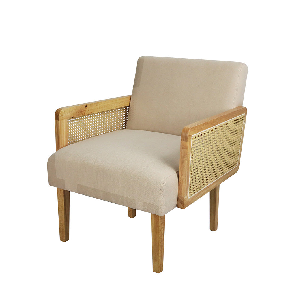 Functional Rattan Lounge Armchair  Soft Cushion Classic Durable