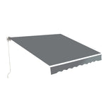 Folding Arm Awning Retractable Grey