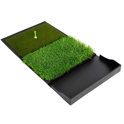Golf Hitting Mat Dual Turf Green 74x41x5cm