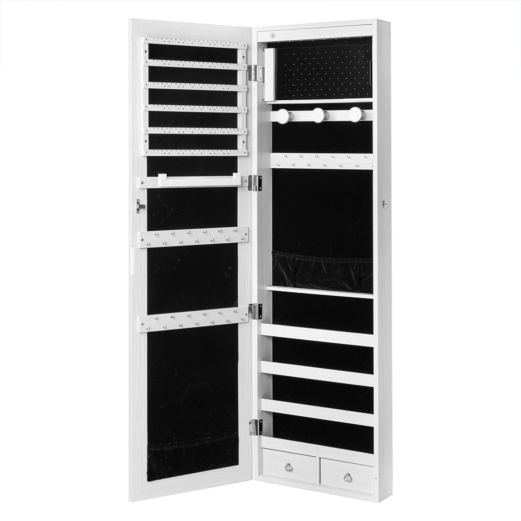 Premium Mirror Jewellery Cabinet LED  Sleek Modern Look Classic