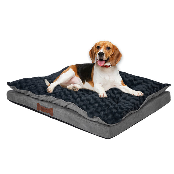  Dog Calming Bed Warm Soft Plush Comfy S Grey Small