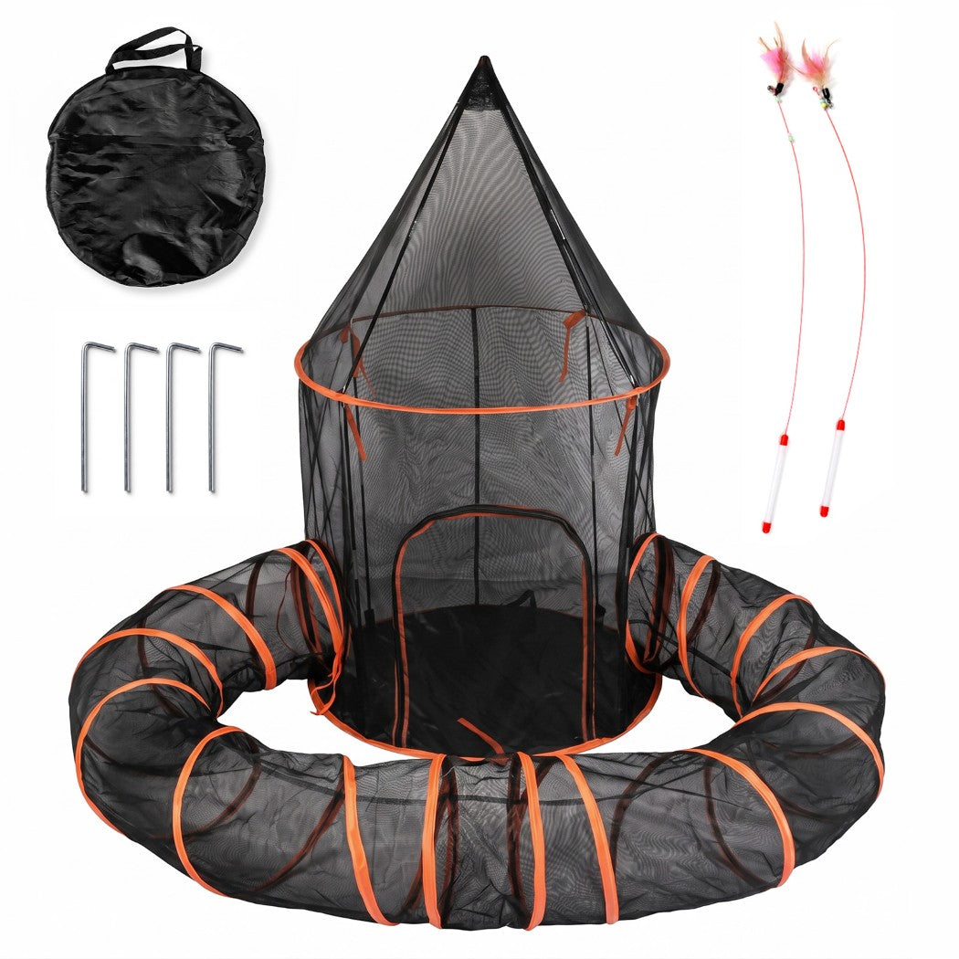 Cat Tunnel Large Foldable Mesh 305x30x30cm