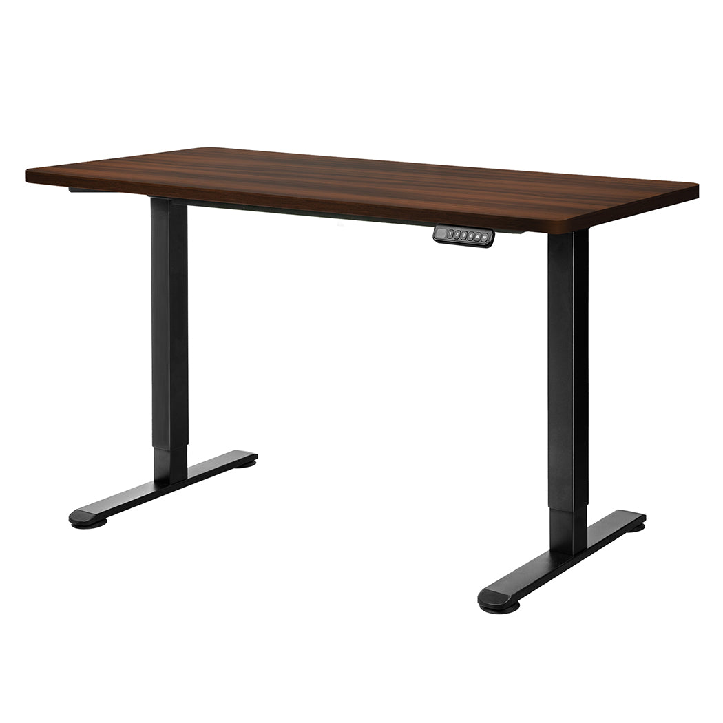 Contemporary Motorised Standing Desk Adjustable 120cm Walnut 800x