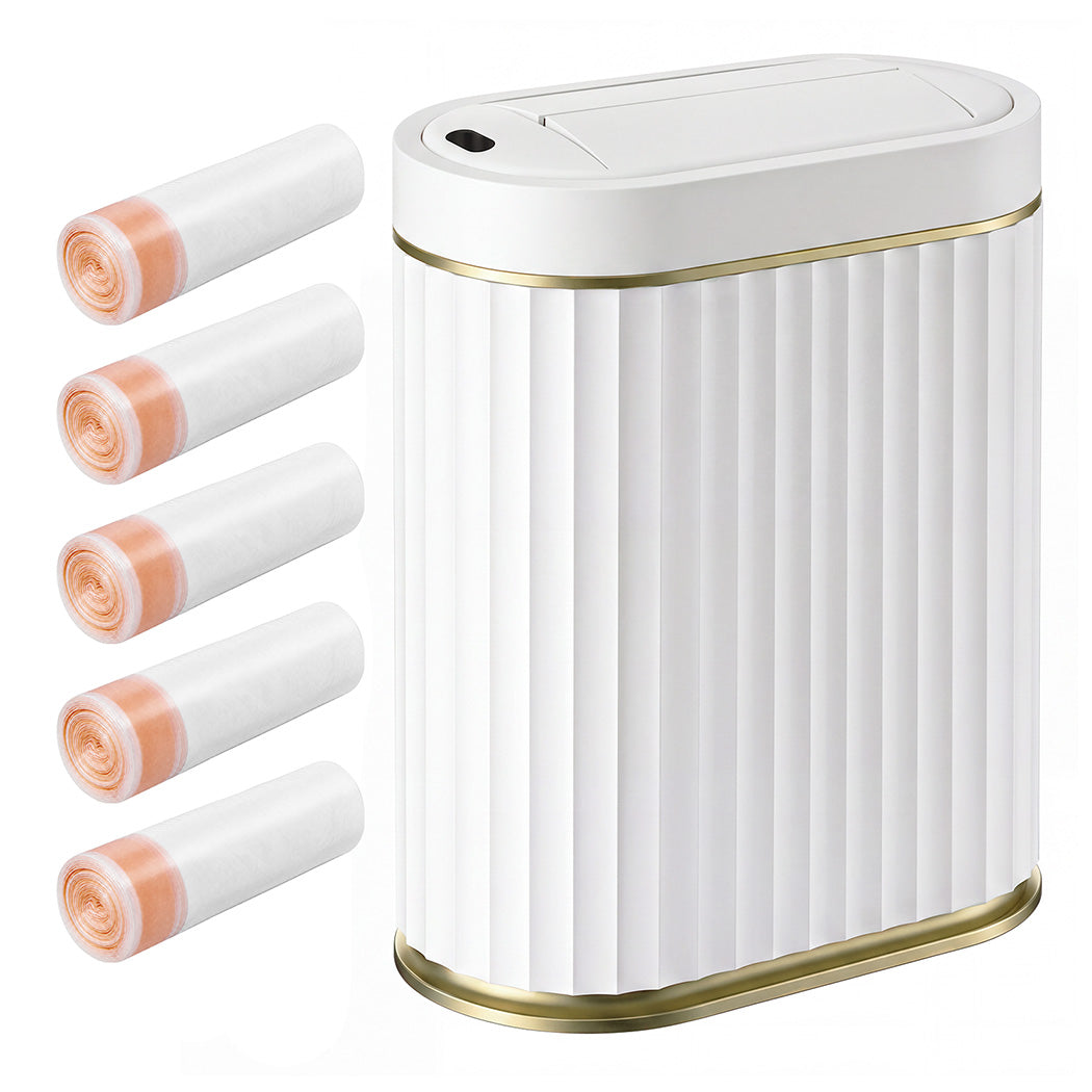 Automatic Touchless Rubbish Bin White 26x14x29cm