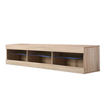 LED Entertainment Center TV Stand Oak