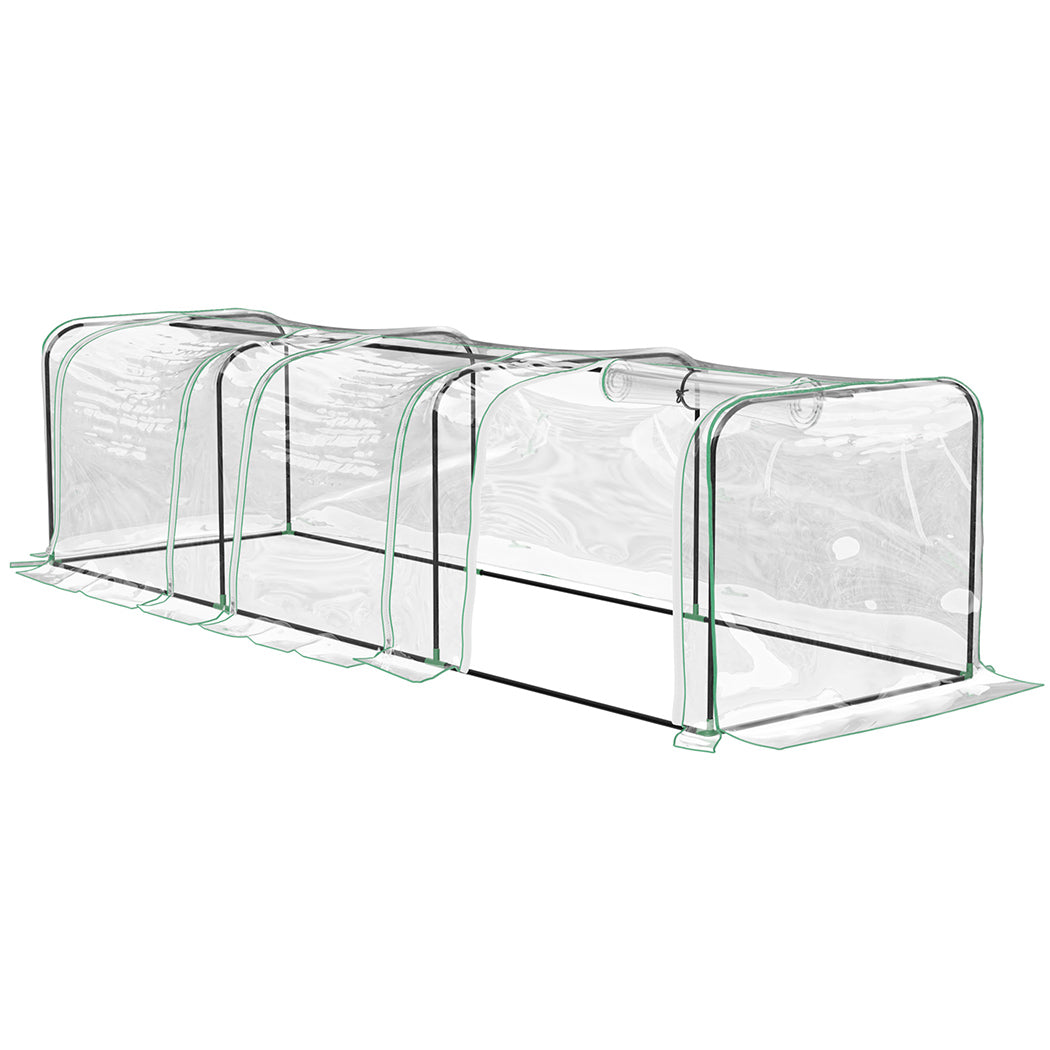 Greenhouse Tunnel Transparent Steel 80x80cm