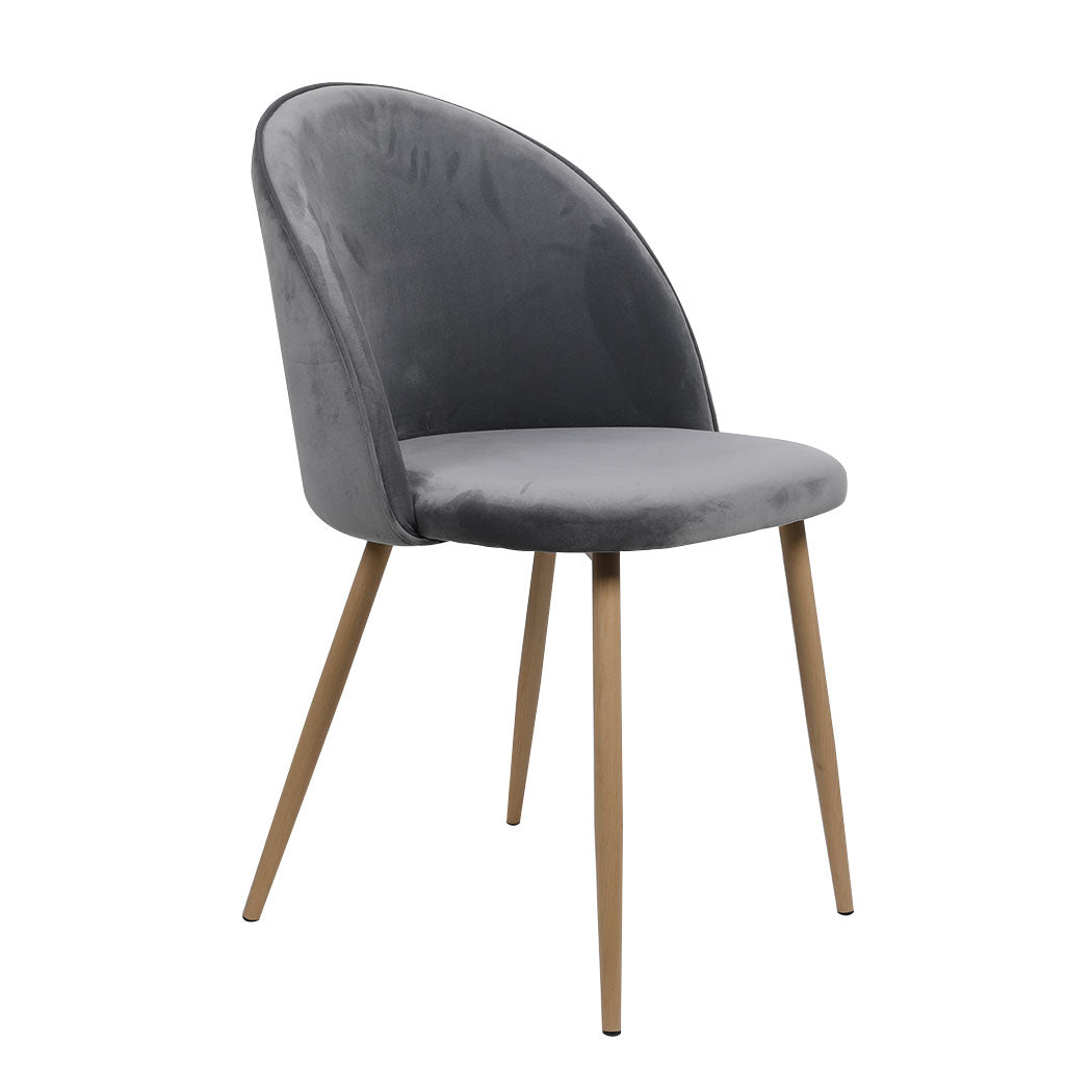 2x Dining Chairs Seat French Grey
