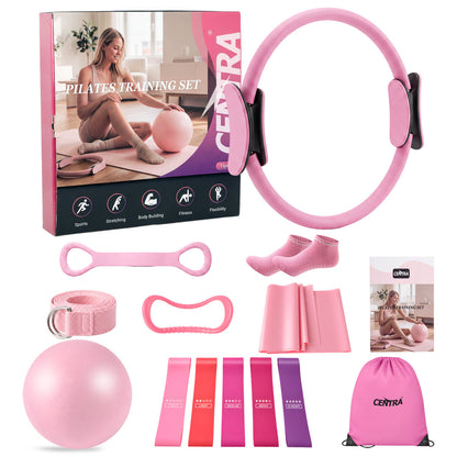 Pilates Kit 13 Piece Set Pink 45x43cm
