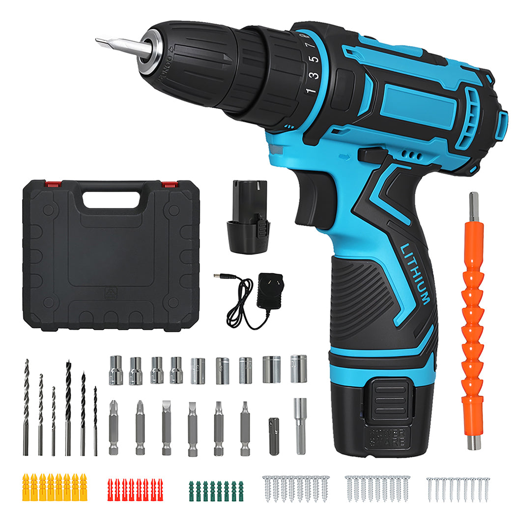 Cordless Drill 12V High Torque Kit 19x6x20cm