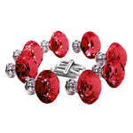 10 Pcs 40mm Red Diamond Shape Glass