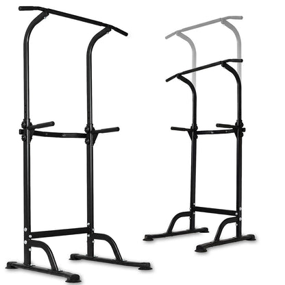 Centra Power Tower Pull Up Bar Dip Station Adjustable Home Gym 150kg Black