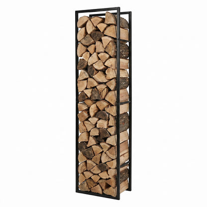 Levede Firewood Rack Steel Outdoor Storage Log Holder Fireplace 40 x 25 x 150cm