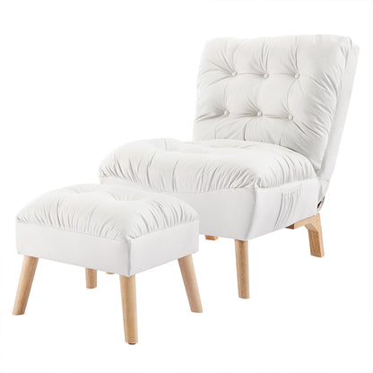Premium Sofa Ottoman Set Accent Recliner  Scandi Inspired Design