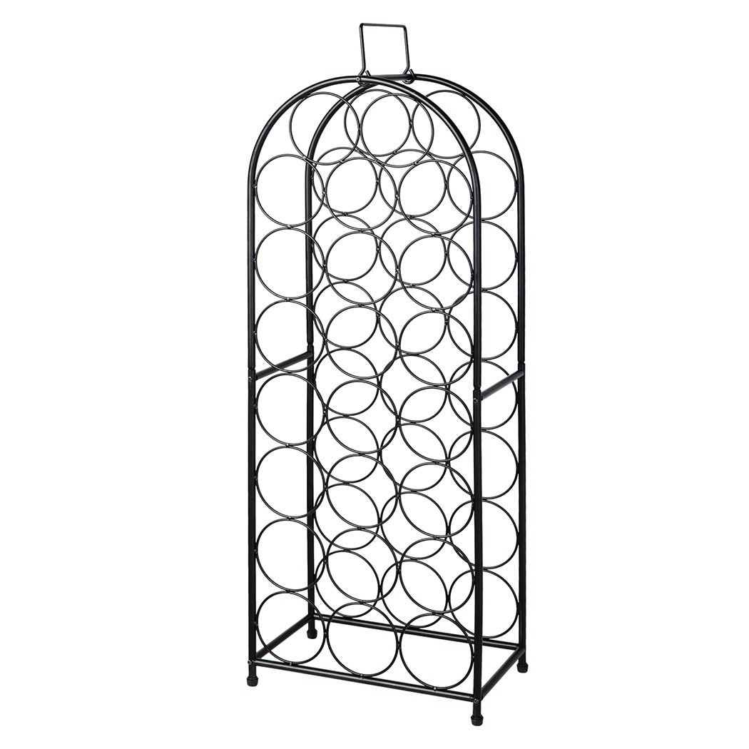 Wine Rack Metal Storage 31x18x82cm