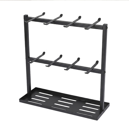 Levede Mug Rack 2 Tier 16 Hook Metal Coffee Cup Holder Stand Organizer Kitchen