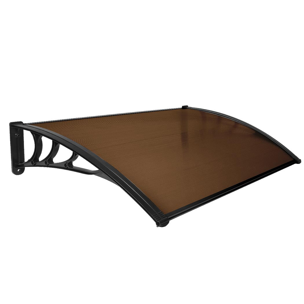 Window Door Awning Outdoor 1M X 1.5M Brown 1x1.5M