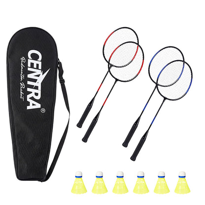 Badminton Set 4 Rackets Lightweight 66x20cm