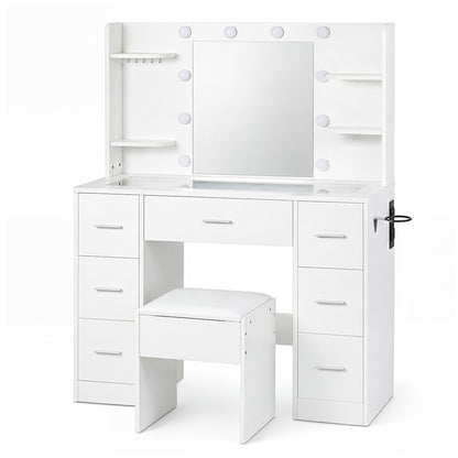 Dressing Table With Lights 110x40x138cm