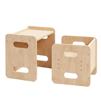 Kids Table Adjustable Chair Set 33.5x33x33cm