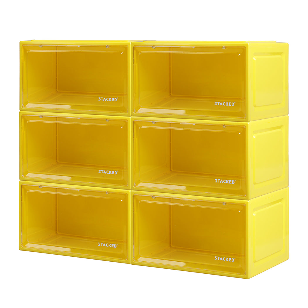 Sneaker Display Case Yellow 35.5x26x21cm