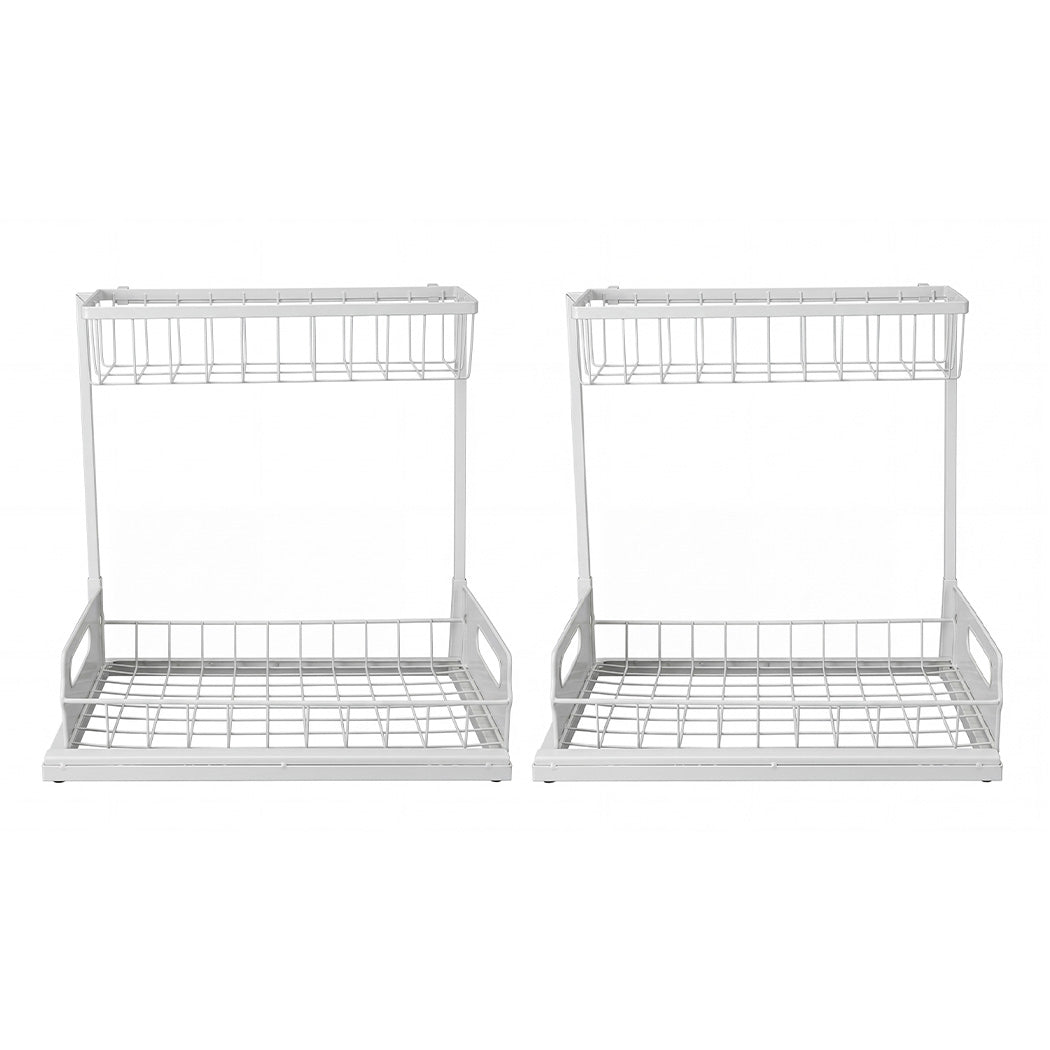 Under Sink Storage Rack 2-Tier Cabinet Organiser | HomeAndLi - 2