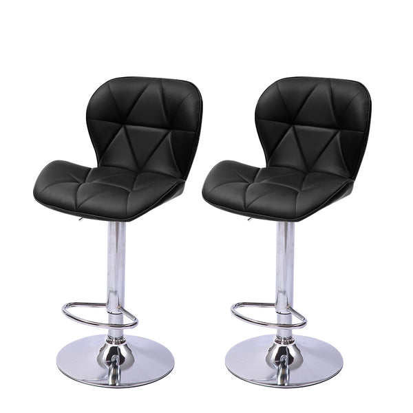  2x Bar Stools Kitchen Barstools Black