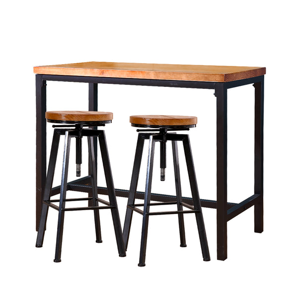  3pcs Bar Table Barstools Industrial