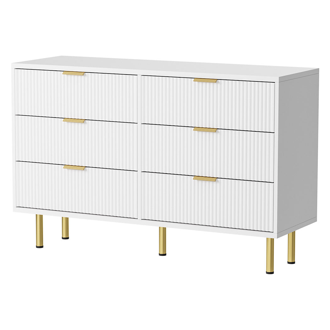 Compact Chest of 6 Drawers  Multipurpose Use Classic Durable