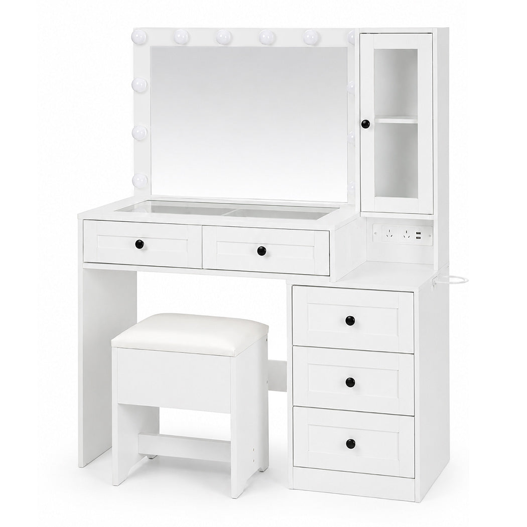 Dressing Table With Led Mirror 110x40x133cm