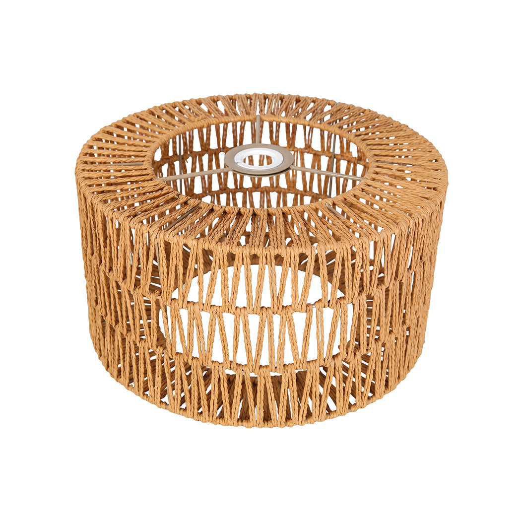 Woven Pendant Light Shade Yellow 32x32x17cm