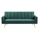 Compact Sofa Bed Convertible Velvet Lounge Recliner Couch Sleeper 3